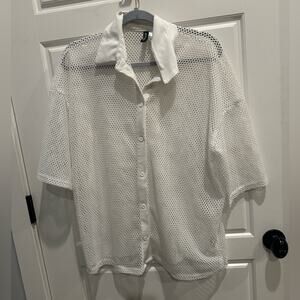 H&M Divided Boxy Knit Open Stitch Shirt